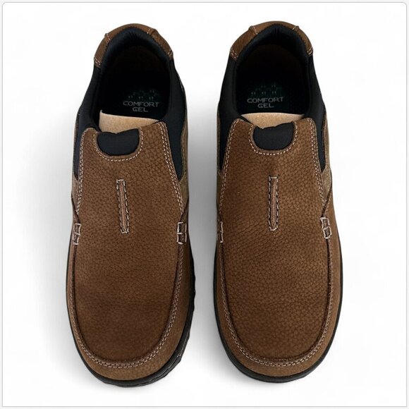 Nunn Bush Men's Quest Moc Toe Slipon Tan Multi Brown Leather Shoes NIB NEW 8 - Picture 3 of 5